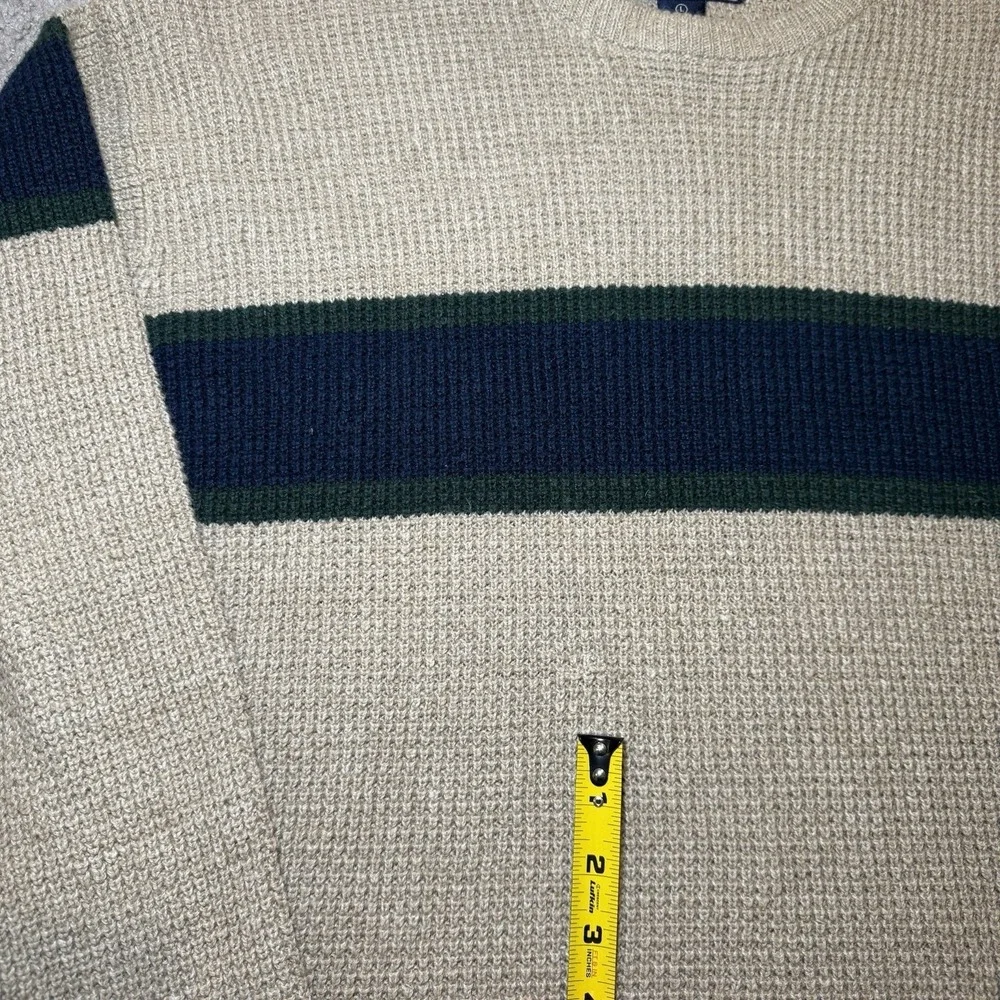 American‎ Eagle Outfitters Sweater L Men Beige Blue Green Chest 48